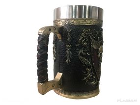 Кружка Чашка 3D Skull Mug Череп Пивная кружка с Гербом Крылатого Черепа