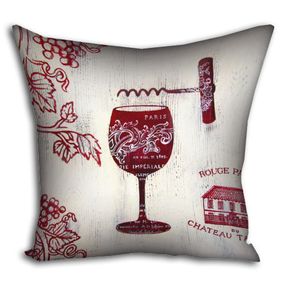 Подушка габардинова з принтом Vino 40x40 (4P_PW009)