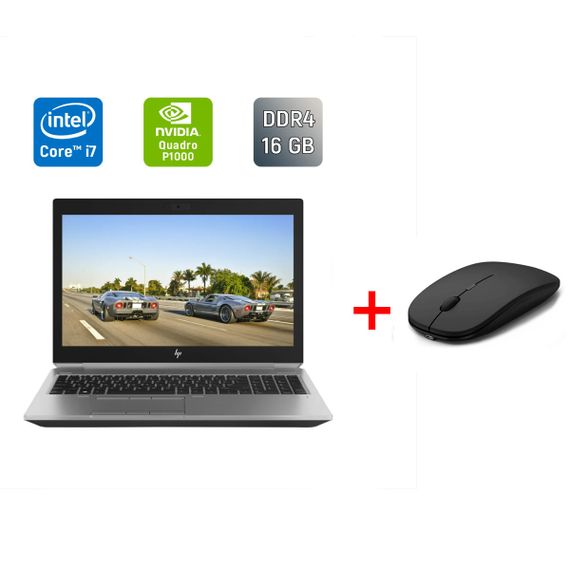 Мобильная рабочая станция Б-класс HP ZBook 15 G5 / 15.6" (1920x1080) IPS / Intel Core i7-8850H (6 (12) ядра по 2.6 - 4.3 GHz) / 16 GB DDR4 / 256 GB SSD / nVidia Quadro P1000, 4 GB GDDR5, 256-bit / Fingerprint / WebCam б/у + Подарок Беспроводная мышь / USB