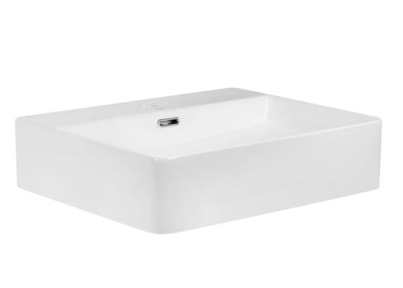 Раковина підвісна Qtap Nando LT 500х420х130 мм, White, прямокутна, без донного клапана QT12116146AW | Зображення 2