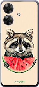 Чохол на Realme Narzo N61 Єнотик з кавуном "4605u-3974-2448"