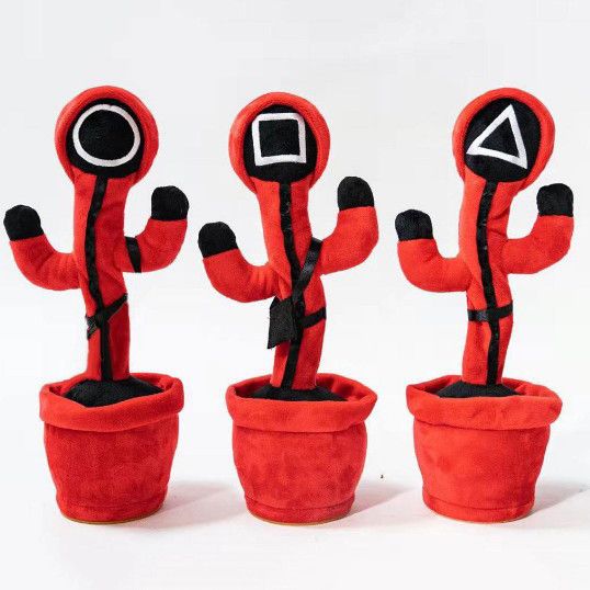 Танцующий и поющий кактус с USB-зарядкой, Кактус поющий 120 песен с подсветкой Мягкая игрушка YG-71 | Зображення 3