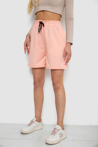 Шорты женские однотонные, цвет персиковый, 238R57907 | Зображення 2
