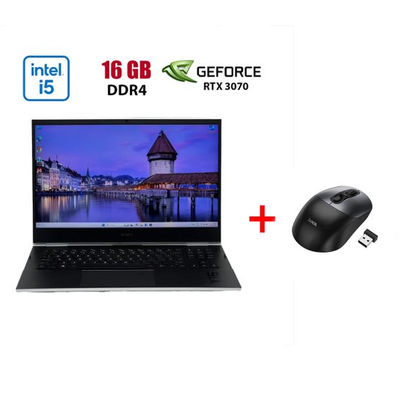 Игровой ноутбук HP Omen 16-b0005dx / 16.1" (2560x1440) IPS / Intel Core i5-11400H (6 (12) ядер по 2.7 - 4.5 GHz) / 16 GB DDR4 / 1440 GB SSD / nVidia GeForce RTX 3070, 8 GB GDDR6, 256-bit / WebCam б/у + Подарок Беспроводная мышь HOCO GM28