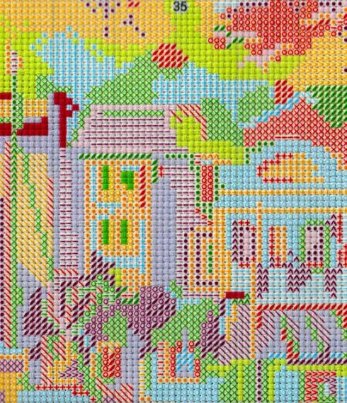 Набір для вишивання за нанесеною на канву схемою "Seaside". AIDA 14CT printed 40*32 см | Зображення 8