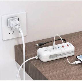 Швидкий зарядний пристрій 66 Вт, 2 USB-порти та 2 PD-порти, Type-C / Компактна, багатофункціональна, потужна зарядна станція