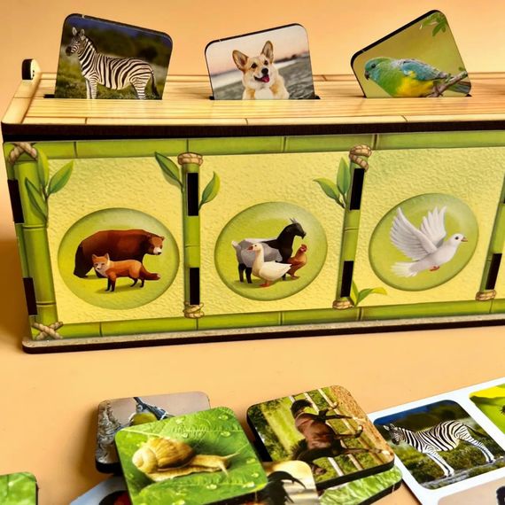 Настільна розвиваюча гра "Види тварин" Ubumblebees (ПСФ110) PSF110 комодик-сортер | Зображення 5