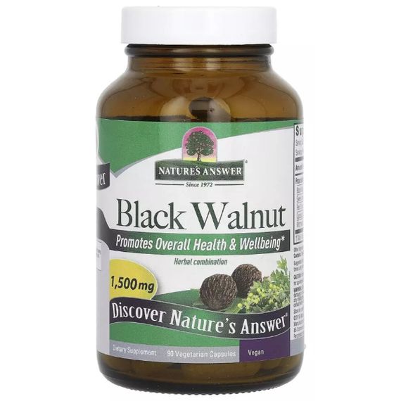 Чорний горіх Nature's Answer Black Walnut 1500 mg 90 Veg Caps