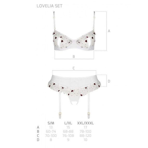 Сексуальний комплект з поясом для панчіх LOVELIA SET white L/XL - Passion | Зображення 6
