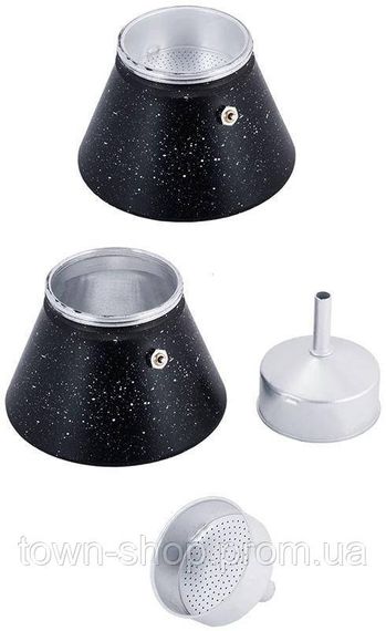 Кофеварка гейзерная Kamille Andel Black 450мл на 9 чашек | Зображення 3