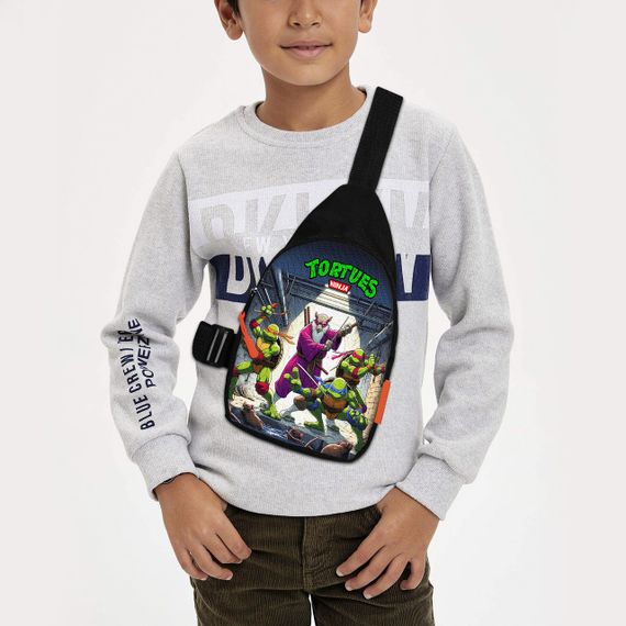 Сумка через плечо детская Черепашки-ниндзя 29х17 см сумка слинг для мальчика (02279)
