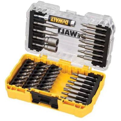 Набор бит DeWALT Phillips, Pozidriv, Torx, L= 25, 50 мм, головки 8, 10 мм, маг. держ., 40 шт, кейс (DT70705) | Зображення 1