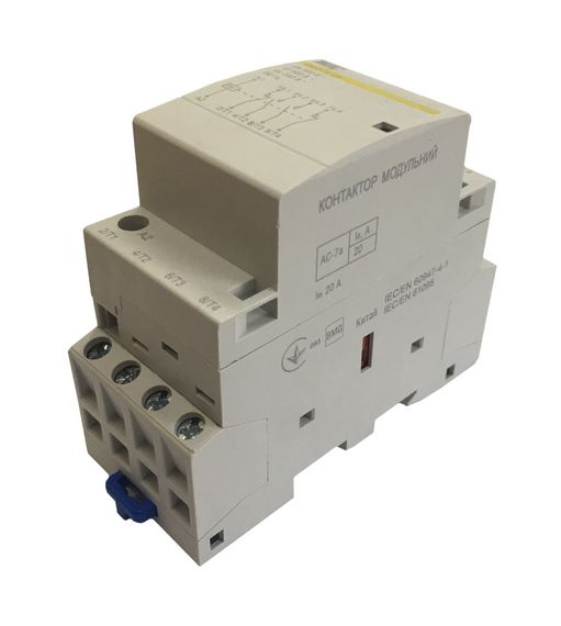 Контактор модульний КМ-2-20-22 20А 230AC 2NO-2NC 4р 2мод. Ny95503869 | Зображення 4