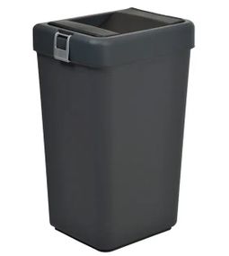Відро для сміття Motek на 40 л з поворотною кришкою 35х28х59 см Антрацит (COB-412)