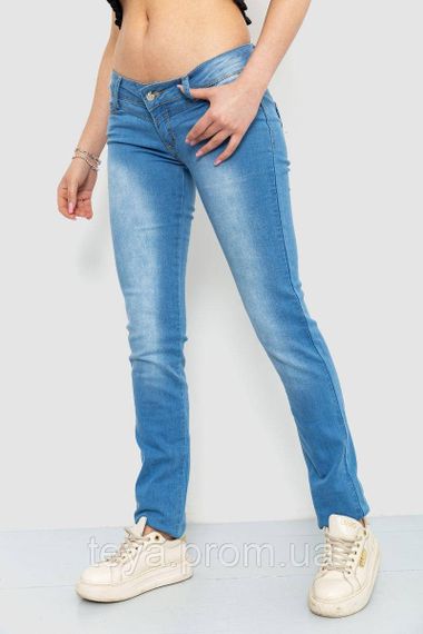 Комфортні жіночі джинси з потертостями сезон весна-літо колір блакитний розмір 27 FG_00780 | Зображення 2