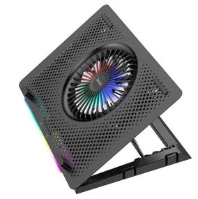 Подставка-кулер для ноутбука HOCO DH11 с RGB подсветкой, черный