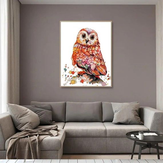 Набір для вишивання за нанесеною на канву схемою "Fox with Lamp". AIDA 14CT printed 34*38 см | Зображення 9