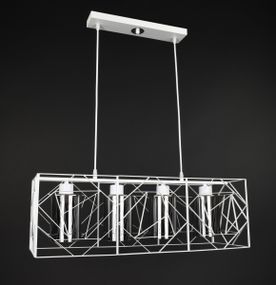 Люстра підвісна LOFT на 4 лампочки 27768 Білий 30-100х25х71 см.