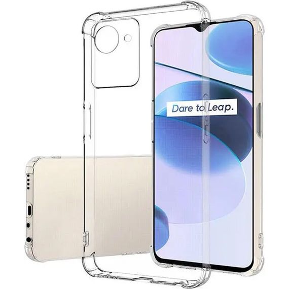 TPU чохол GETMAN Ease logo посилені кути Full Camera для Realme C30s Безбарвний (прозорий) | Зображення 1