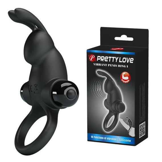 Эрекционное кольцо - Pretty Love Vibrant Penis Ring I Black sexstyle