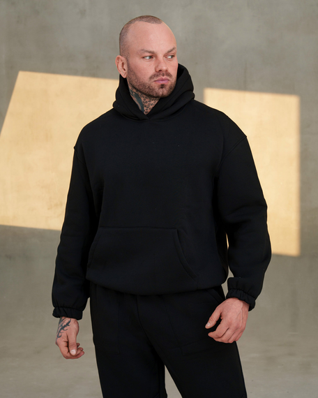 Костюм оверсайз зима преміумчорний S M | Зображення 4