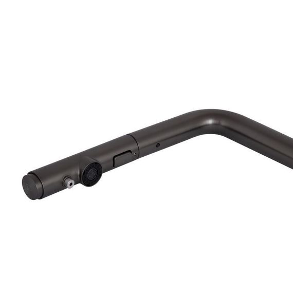 Смеситель для кухни Qtap Rozcesti с выдвижным изливом с подключением для питьевой воды QTROZ367GMB45942 Gunmetal Black PVD | Зображення 4