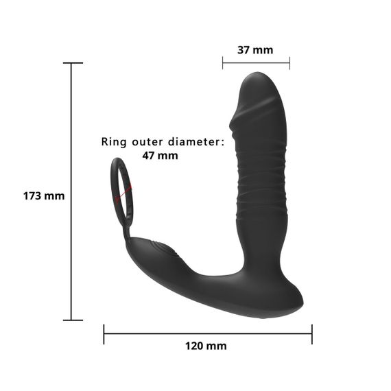 Массажер простаты с пультом управления EROSPACE MEN'S PLAY B5 Sex Aura | Зображення 6