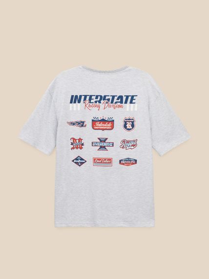 Футболка з принтом чоловіча LAWA P-MB02364 2XL Сірий меланж shop (2000999608674) | Зображення 2