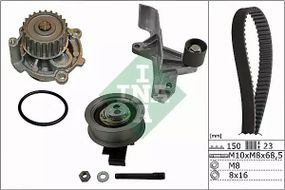 Помпа + комплект ременя ГРМ VW PASSAT, AUDI A4, INA (530054631)