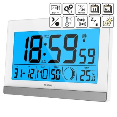 Настольные часы Technoline WS8056 White/Silver (DAS301199) | Зображення 1