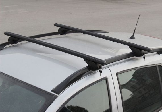 Перемички на звичайні рейлінги під ключ Bold Bar V1 (2 шт) Чорні для Volkswagen Caddy 2020-2024 рр