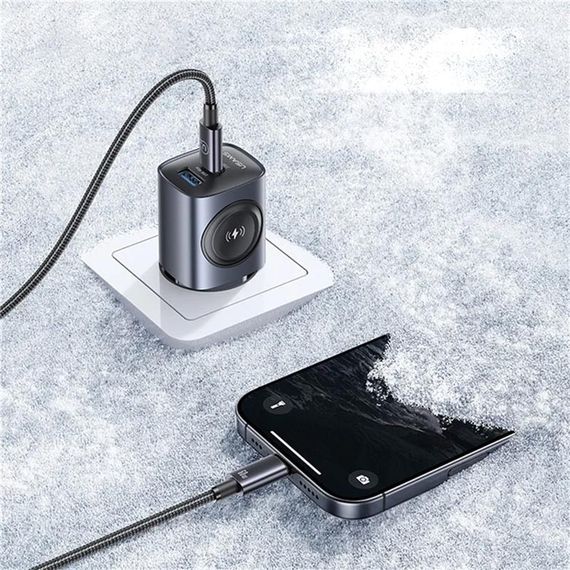 МЗП Usams US-CC293 T67 Multifunctional iWatch Charger 20W (1USB-A/1C) Tarnish | Зображення 6