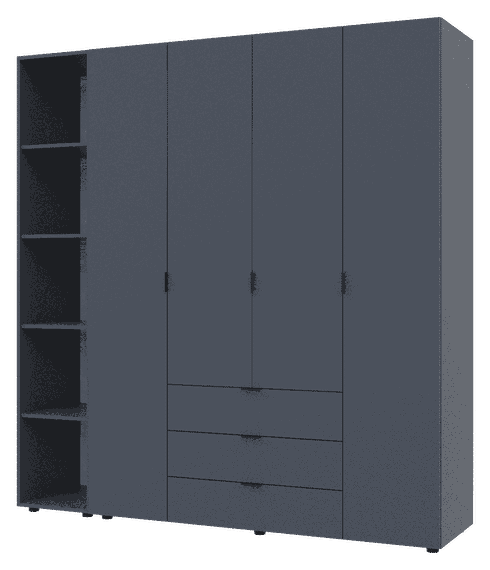 Комплект шкафов для одежды Doros Гелар (2 шт.) 193,2х49,5х203,4 см Графит (DRS-011153)