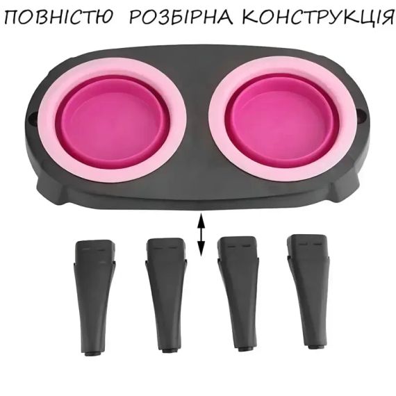 Миска Pet Bowl Set двойная на сложной подставке для собак и кошек | Зображення 4