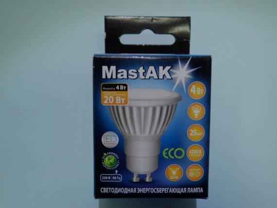 Світлодіодна лампа Mastak CUP02CG ( 4W LED GU10 230V 4200K )