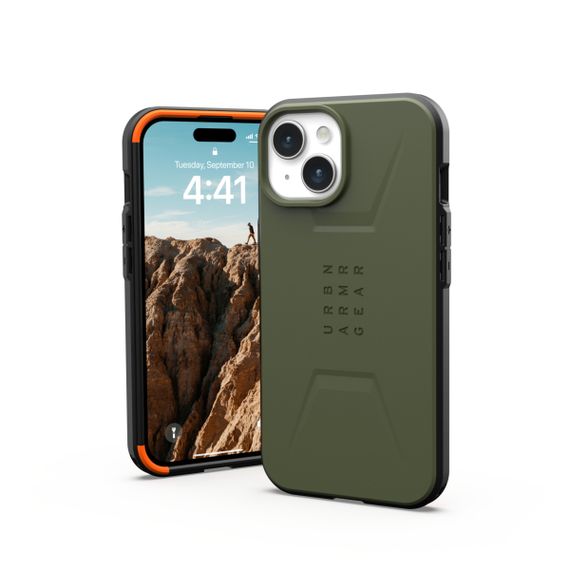 Чохол UAG для Apple iPhone 15 Civilian Magsafe, Olive Drab (114287117272) | Зображення 1