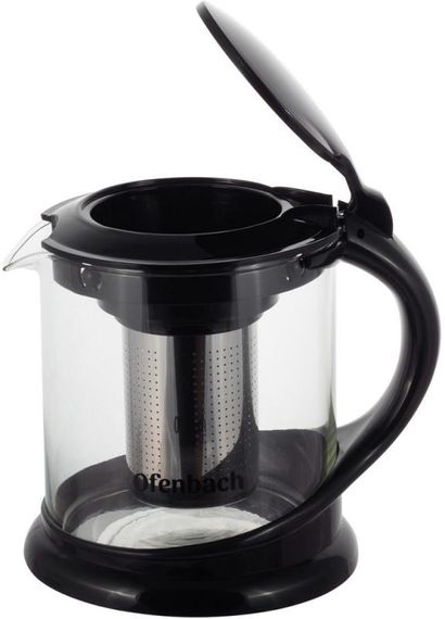 Чайник скляний заварювальний Ofenbach 1500мл зі знімним ситечком (0615l) | Зображення 2