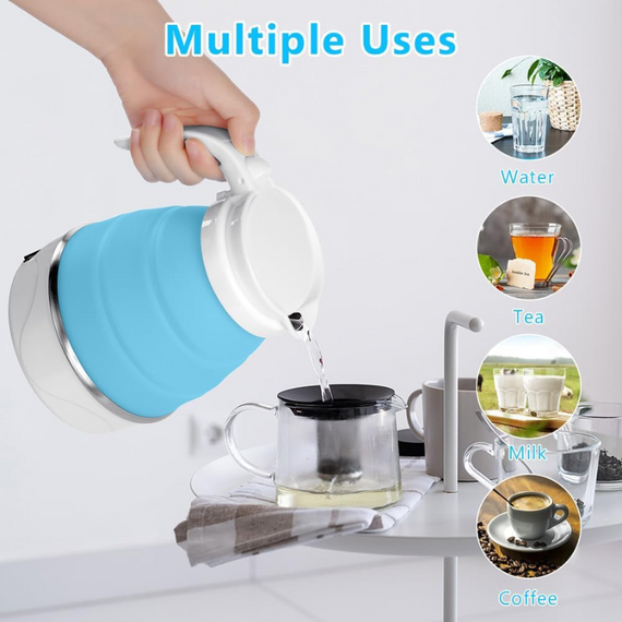 Складаний електрочайник Electric Kettle, портативний складаний чайник із силіконовим корпусом | Зображення 6