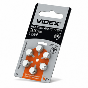 Батарейка ZA13 Zinc Air (бл-6шт) Videx