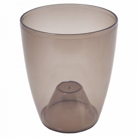 Вазон Орхідея 12*14см коричневий прозорий Алеана