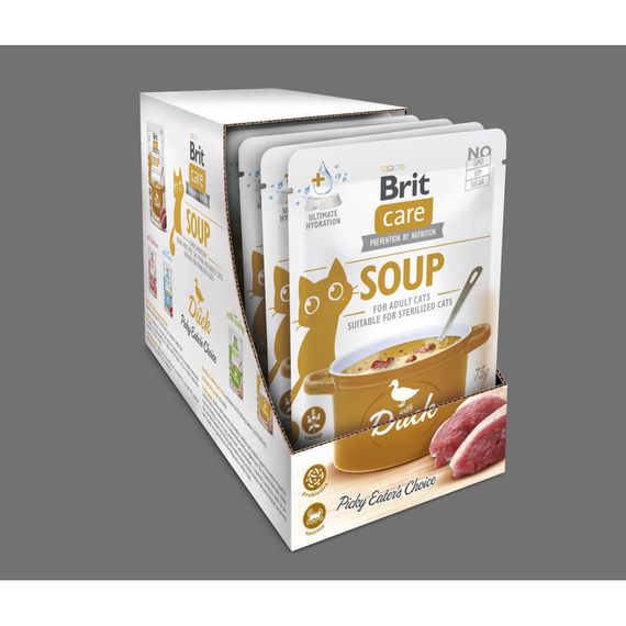 НАБІР Корм вологий Brit Care Soup Duck д/котів суп качка 75 г 15 шт | Зображення 3