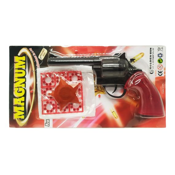 Игрушечный револьвер "Magnum" c пистонами 280GG с значком блистер | Зображення 3