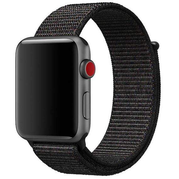 Ремінець Nylon для Apple watch 38 mm/40mm/41mm Чорний / Black