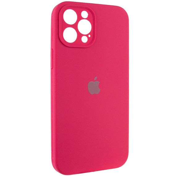Чохол Silicone Case Full Camera Protective (AA) для Apple iPhone 12 Pro (6.1") Червоний/Rose Red | Зображення 1