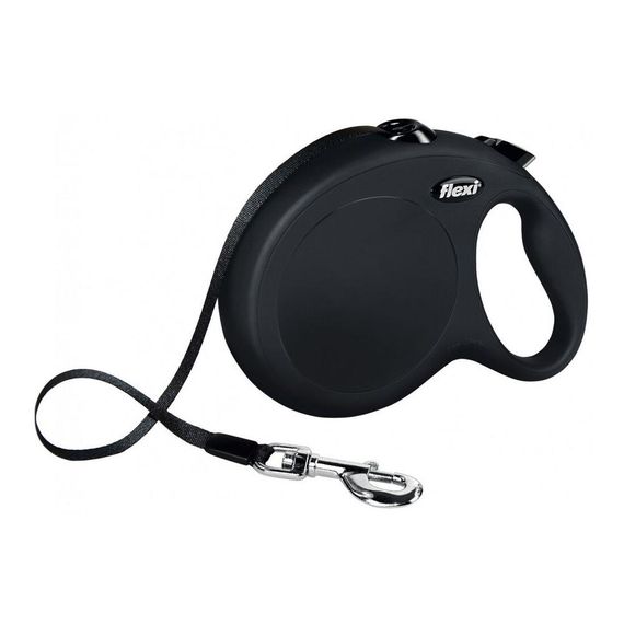 Рулетка Flexi New Classic L, стрічка 8 м, чорний