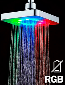 Насадка для душу з LED підсвічуванням RGB LED SHOWER Світлодіодна Лійка