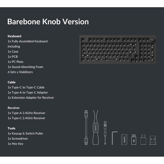 Клавіатура Keychron V5 Max Gateron Jupiter Brown Knob Hot-Swap QMK Wireless/Bluetooth/USB-А UA Black (V5M-D3-UA) | Зображення 9