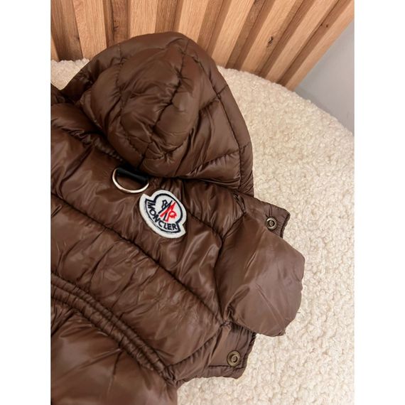 Брендовый зимний комбинезон для собак MONCLER , коричневый | Зображення 1