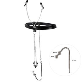 Бондажний набір із металевим анальним гаком №3 Art of Sex Blanca Bondage set with anal hook №3 Sex Aura