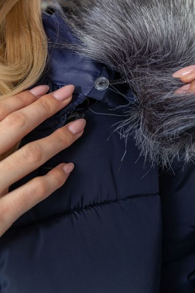 Куртка жіноча з хутром, колір темно-синій, 235R8804 | Зображення 7
